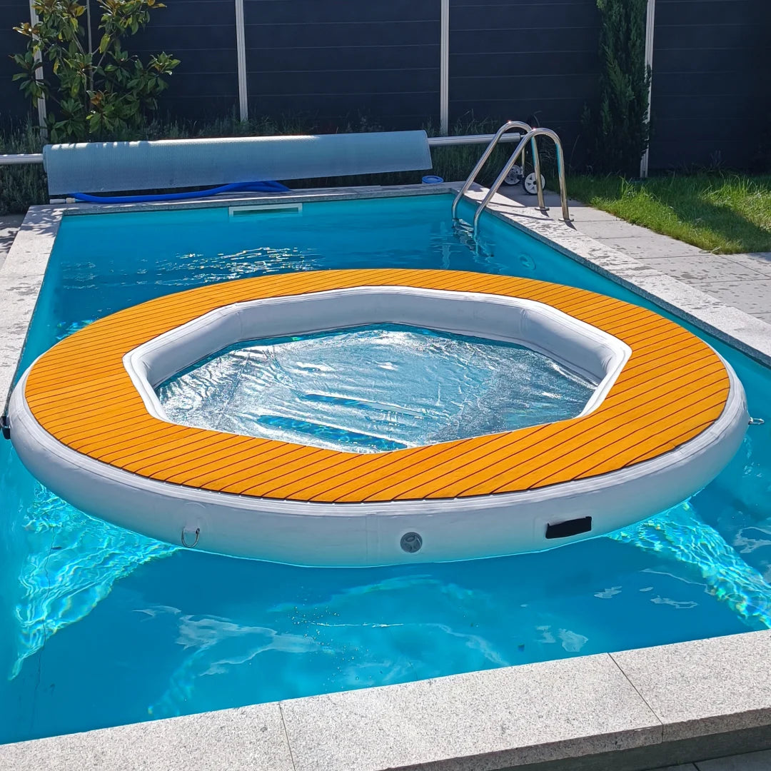 BalaFloat inflatable bathing platform swimming platform swimming island ring 2.74m diameter