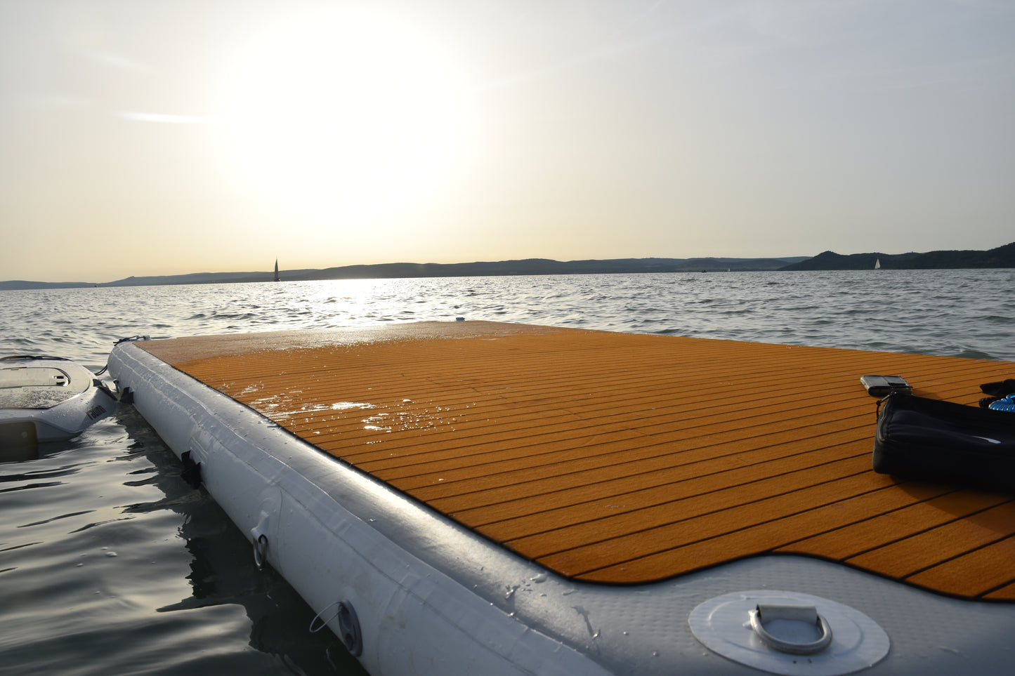 BalaFloat aufblasbare Badeplattform Schwimmplattform Schwimminsel Badeinsel 3 m x 2 m x 0,2 m