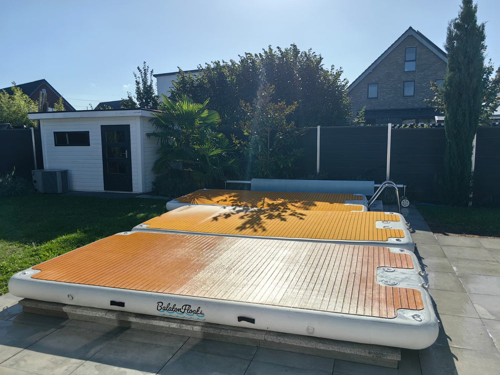 yourFLOAT Module als Poolabdeckung am eigenen Pool in Anholt