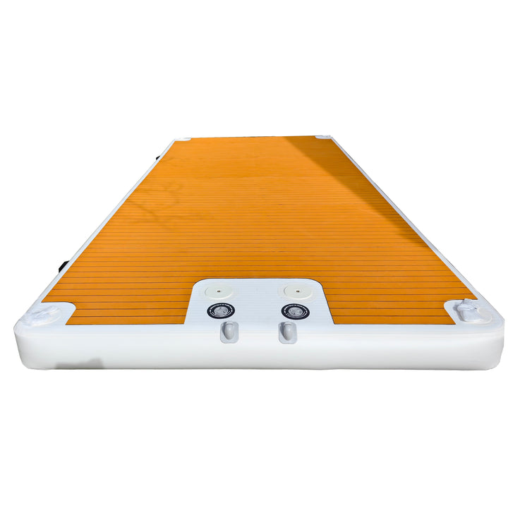 yourFLOAT ponton flottant 4x2m avec échelle de bain en acier inoxydable assortie