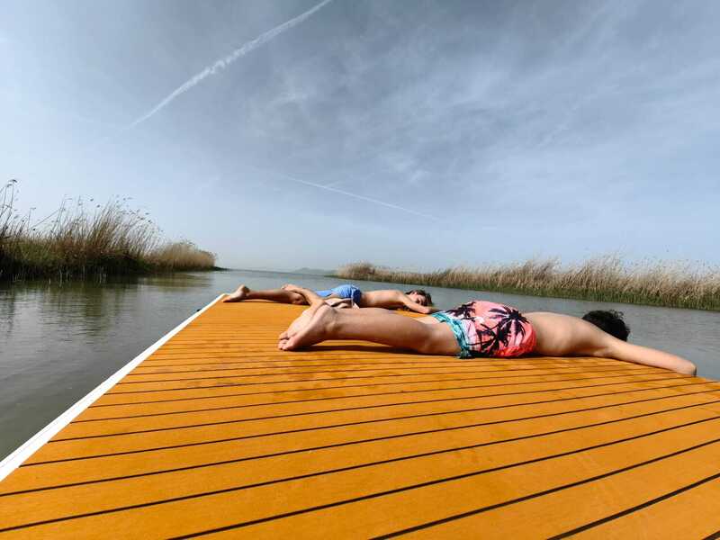 yourFloat aufblasbare Badeplattform Schwimmplattform Schwimminsel Badeinsel 3 m x 2 m x 0,2 m