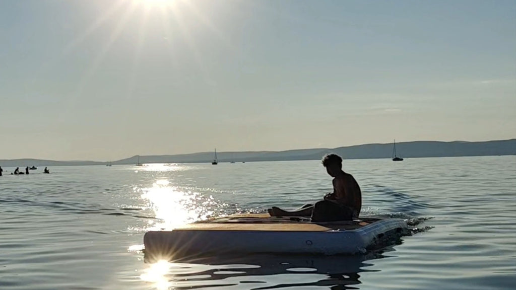 TEMO 450 Elektromotor und yourFLOAT Schwimmplattform 4x2m - Perfect match