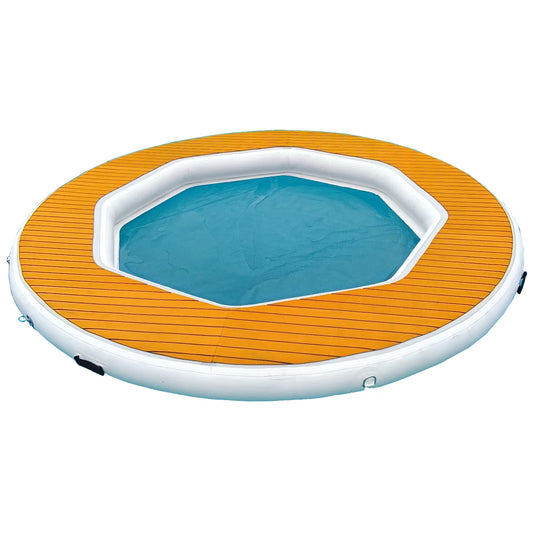 BalaFloat inflatable bathing platform swimming platform swimming island ring 2.74m diameter